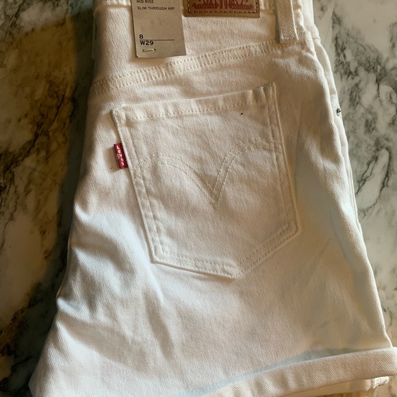 White MIDRISE MID LENGTH SHORTS - Picture 4 of 12